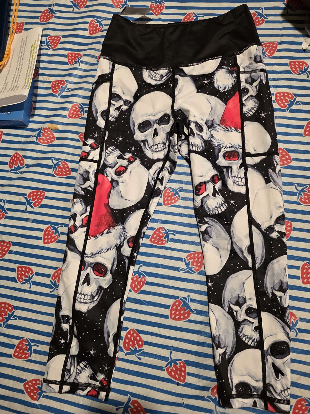 Constantly Varied Gear Black & Red Skull Capri Leggings